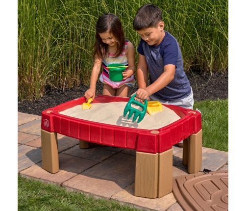 STEP2 Duża Piaskownica Stół z Pokrywą Tor Samochodowy