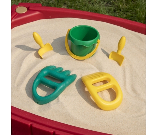 STEP2 Duża Piaskownica Stół z Pokrywą Tor Samochodowy