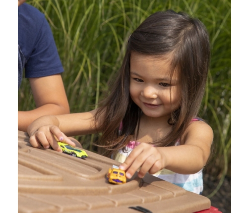 STEP2 Duża Piaskownica Stół z Pokrywą Tor Samochodowy