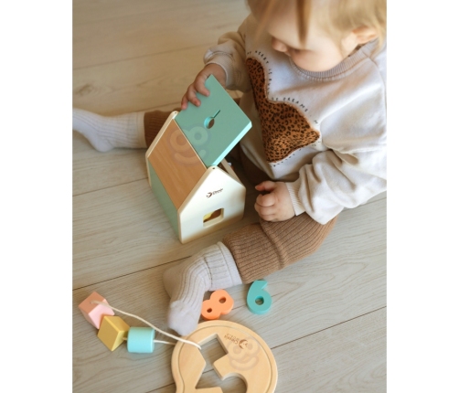 CLASSIC WORLD Pastelowy Zestaw dla Niemowląt Box Pierwsze Zabawki do Nauki od 12 do 18 miesiąca