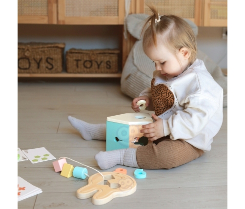 CLASSIC WORLD Pastelowy Zestaw dla Niemowląt Box Pierwsze Zabawki do Nauki od 12 do 18 miesiąca