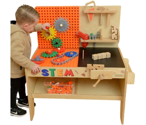 MASTERKIDZ Drewniany Warsztat XXL Montessori STEM z Narzędziami