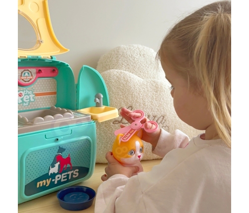 WOOPIE Kotek Przenośny Salon Piękoności 2w1 w Plecaku Transporter