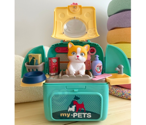 WOOPIE Kotek Przenośny Salon Piękoności 2w1 w Plecaku Transporter