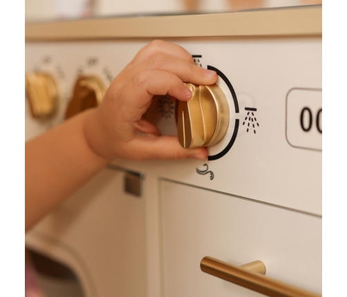 TOOKY TOY Duża Drewniana Multifunkcyjna Kuchnia Nowoczesna Akcesoria