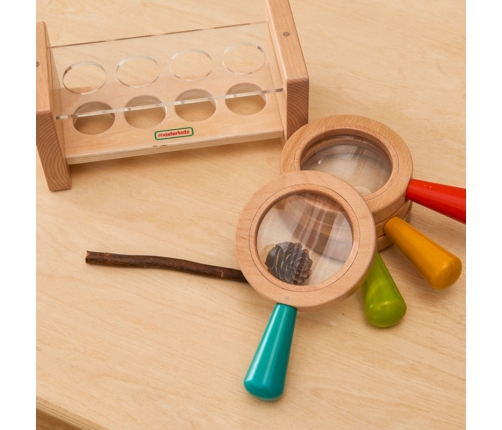 Zestaw Drewnianych Lup z Pojemnikiem