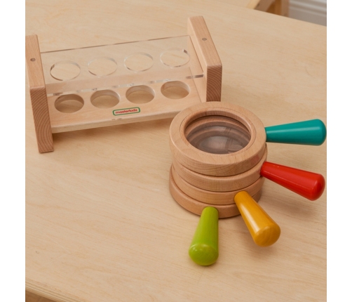 Zestaw Drewnianych Lup z Pojemnikiem