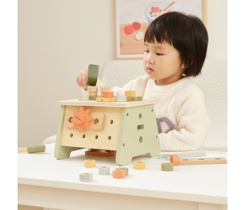 VIGA PolarB Mini Warsztat 2w1 Skrzynka z Narzędziami Zestaw Drewniany