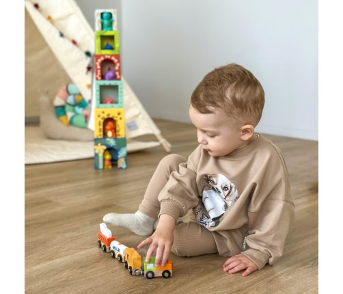 VIGA Zestaw akcesoriów do kolejki - pociąg rolniczy