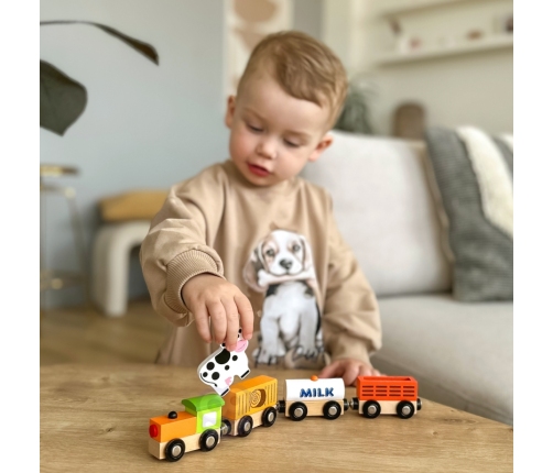 VIGA Zestaw akcesoriów do kolejki - pociąg rolniczy