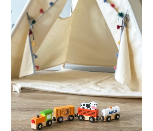 VIGA Zestaw akcesoriów do kolejki - pociąg rolniczy