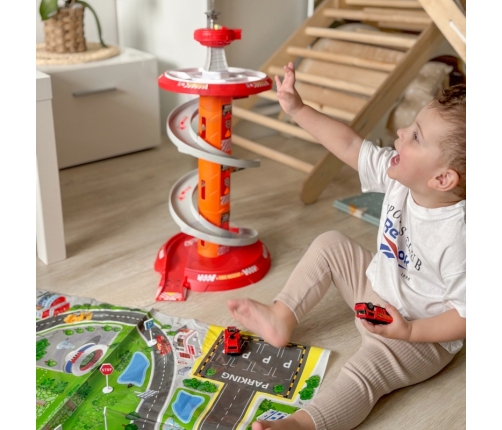WOOPIE Tor Spirala Garaż dla Samochodzików 3 szt.