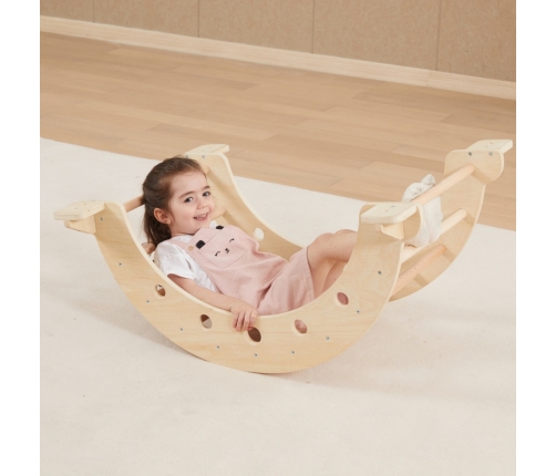 VIGA Drewniany Bujak Naturalny Montessori