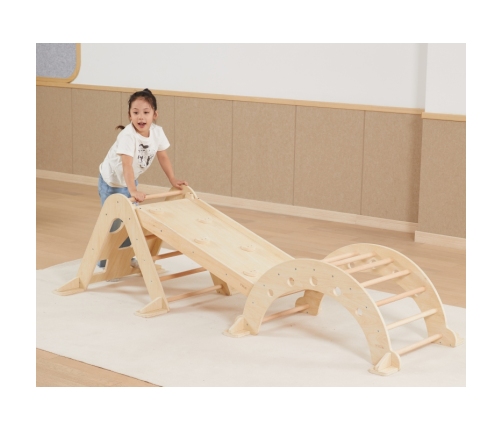 VIGA Drewniany Bujak Naturalny Montessori