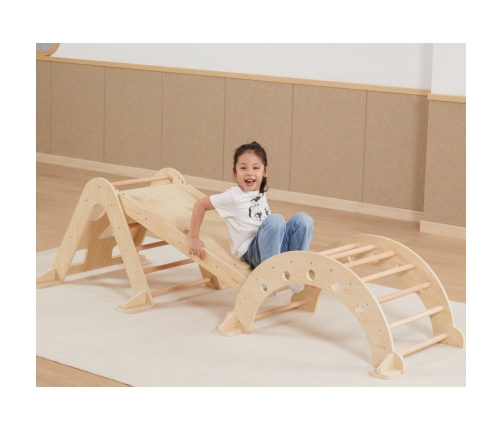 VIGA Drewniany Bujak Naturalny Montessori