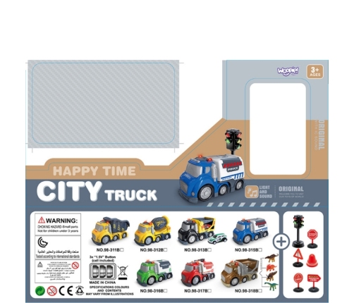 WOOPIE Śmieciarka CITY TRUCK Efekty Dźwiękowe i Świetlne