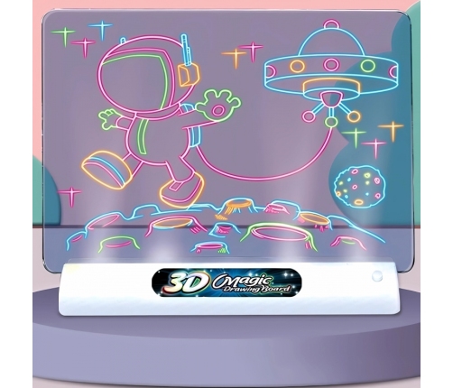 WOOPIE Magnetyczna Tablica 3D Podświetlenie LED do Rysowania