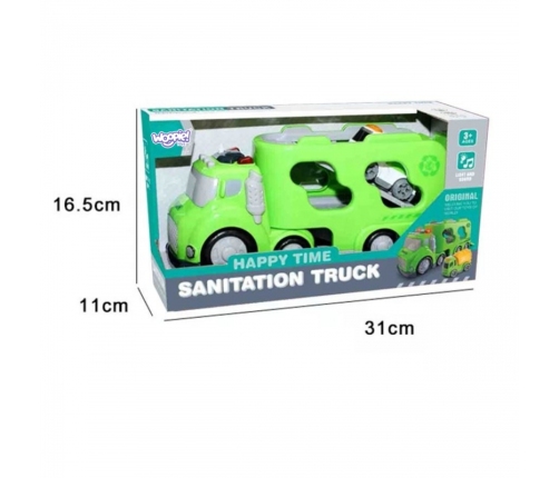 WOOPIE Zielona Laweta City Truck Efekty Dźwiękowe i Świetlne