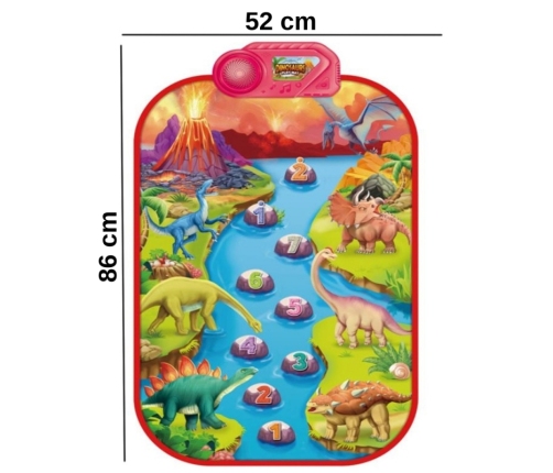 WOOPIE Duża Mata Muzyczna Pianino XL Dinozaury Interaktywna