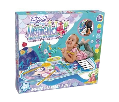 WOOPIE Mata Muzyczna Syrenka 2w1 Perkusja Interaktywna