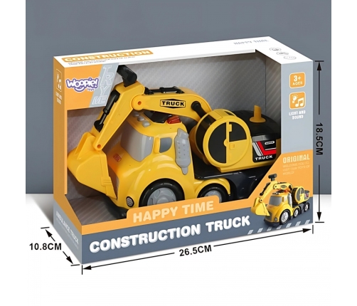 WOOPIE Koparka City Truck Efekty Dźwiękowe i Świetlne