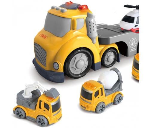 WOOPIE Żółta Laweta City Truck Efekty Dźwiękowe i Świetlne