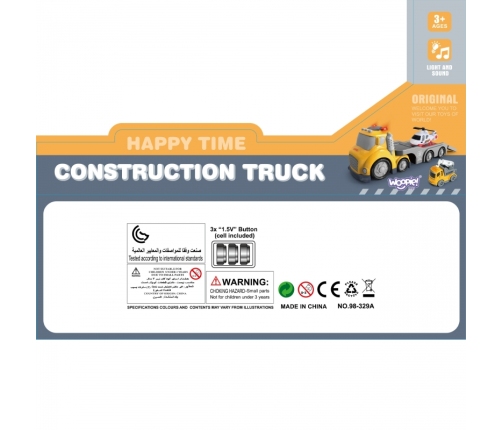 WOOPIE Żółta Laweta City Truck Efekty Dźwiękowe i Świetlne