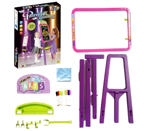 WOOPIE Tablica 3w1 Magnetyczna Suchościeralna Malowanie Światłem