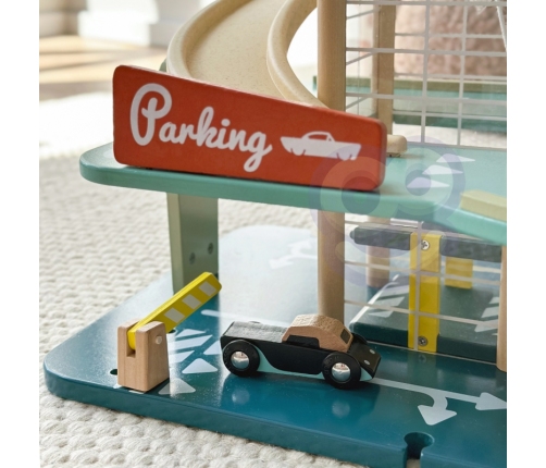 CLASSIC WORLD Wielopoziomowy Parking Auta Helikopter Dystybutor Myjnia + Akc.