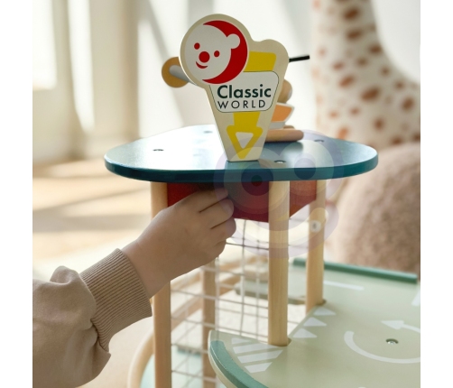 CLASSIC WORLD Wielopoziomowy Parking Auta Helikopter Dystybutor Myjnia + Akc.