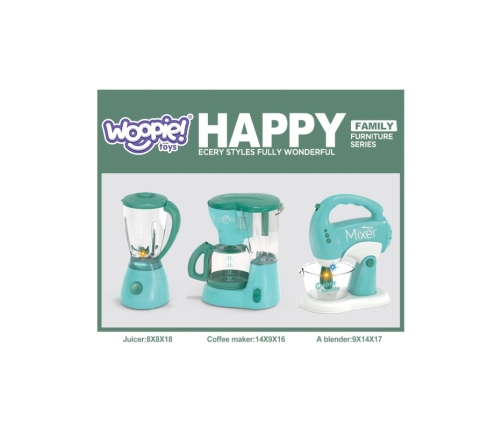 WOOPIE Zestaw AGD dla Dzieci 3w1 Mikser Blender Robot Kuchenny