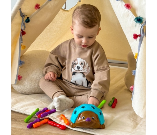 WOOPIE Gra Zręcznościowa Jeżyk Sorter Montessori Nauka Liczb i Kolorów 4w1