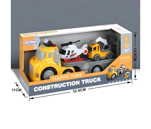 WOOPIE Żółta Laweta City Truck Efekty Dźwiękowe i Świetlne