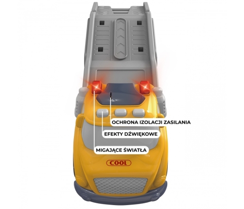 WOOPIE Żółta Laweta City Truck Efekty Dźwiękowe i Świetlne