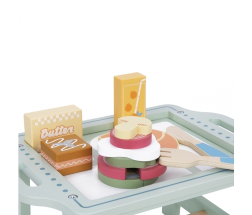 WOOPIE GREEN Zestaw Śniadaniowy z Tacą i Akcesoriami Serwis Pastelowy