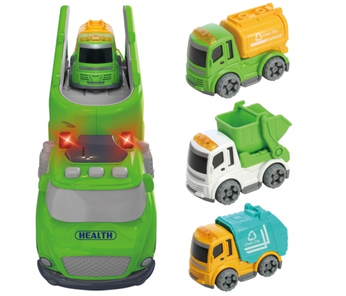 WOOPIE Zielona Laweta City Truck Efekty Dźwiękowe i Świetlne