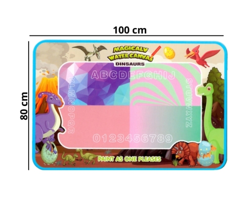 WOOPIE Magiczna Mata do Malowania Wodą XXL Pieczątki Cyferki 100cm