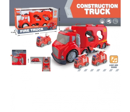WOOPIE Duża Czerwona Laweta City Truck Efekty Dźwiękowe i Świetlne