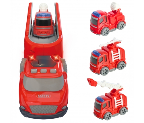 WOOPIE Duża Czerwona Laweta City Truck Efekty Dźwiękowe i Świetlne