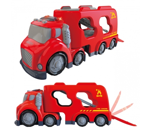 WOOPIE Duża Czerwona Laweta City Truck Efekty Dźwiękowe i Świetlne