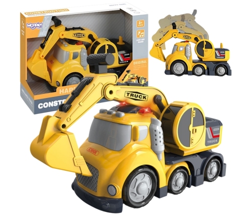 WOOPIE Koparka City Truck Efekty Dźwiękowe i Świetlne