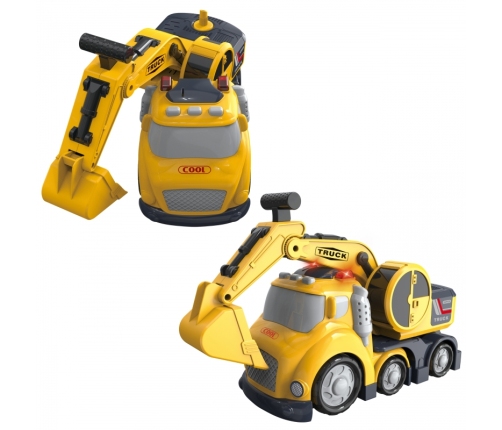 WOOPIE Koparka City Truck Efekty Dźwiękowe i Świetlne