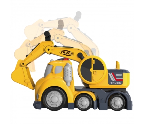 WOOPIE Koparka City Truck Efekty Dźwiękowe i Świetlne