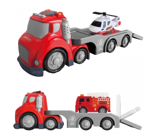 WOOPIE Czerwona Laweta Straży Pożarnej City Truck Efekty Dźwiękowe i Świetlne