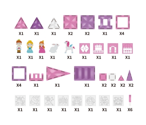 WOOPIE Magnetyczny Zestaw Konstrukcyjny Zbuduj Zamek