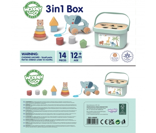 WOOPIE Sortieris ar rotaļlietām 3in1