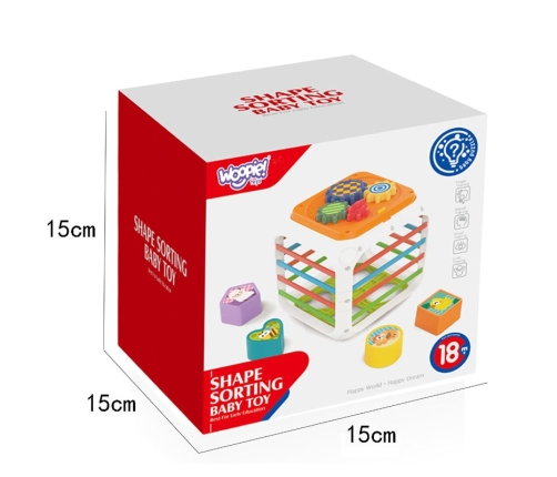 WOOPIE Kostka Edukacyjna Sorter 4w1 Kształty 18m+