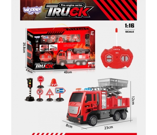 WOOPIE Zdalnie Sterowany Wóz Strażacki Podnośnik