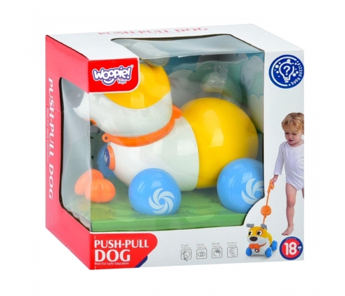 WOOPIE Interaktywny Piesek 2w1 Pchacz Szczekający 360° 6m+
