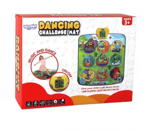 WOOPIE Mata Muzyczna Dinozaury Zręcznościowa Gra Taneczna